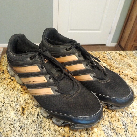 RARE COLORWAY AND MODEL ADIDAS BOUNCE BLACK/GOLD SHOES MEN\'S SIZE US 13 main image 11